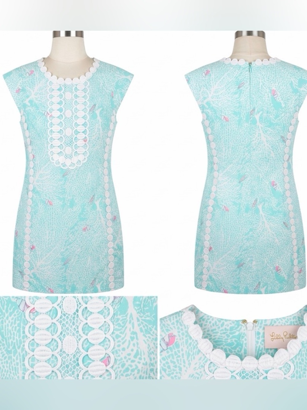 Lilly Pulitzer Rosalena Stretch Shift Dress Sz 2 - Picture 6 of 8
